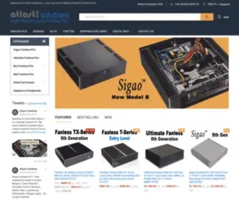 Atlastsolutions.com(High Performance Fanless PCs for Home) Screenshot