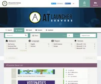 Atlauncherservers.com(ATLauncher Servers) Screenshot