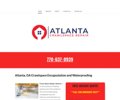 Atlcrawlspacerepair.com(Crawlspace Encapsulation) Screenshot