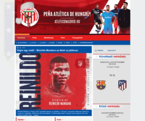 Atleticomadrid.hu(Atlético de Madrid) Screenshot