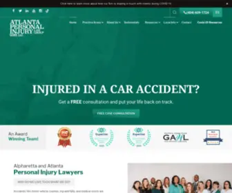 Atlinjurylawgroup.com(Alpharetta and Atlanta Personal Injury Lawyer) Screenshot