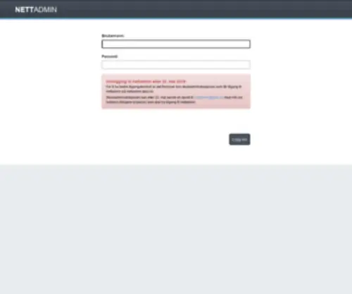 Atlnettadmin.no(Hjem) Screenshot