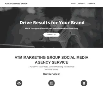 Atmmarketinggroup.com(Born at Facebook and Bred to Drive Results for Your Brand) Screenshot