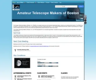 Atmob.org(Amateur Telescope Makers of Boston) Screenshot