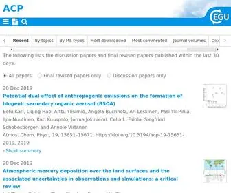 Atmos-Chem-PHYS.net(Journal volumes) Screenshot