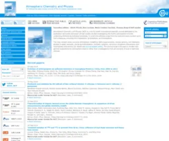 Atmospheric-Chemistry-AND-PHysics.net(ACP) Screenshot