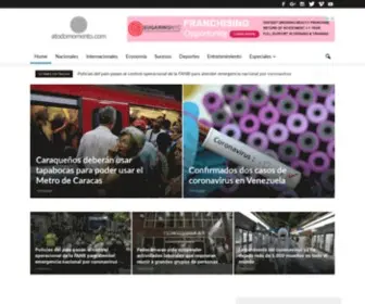 Atodomomento.com(Noticias en Venezuela y e Mundo) Screenshot