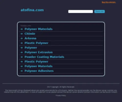 Atofina.com(Atofina) Screenshot