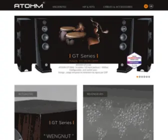 Atohm.com(Atohm, spécialiste des enceintes, haut-parleurs) Screenshot
