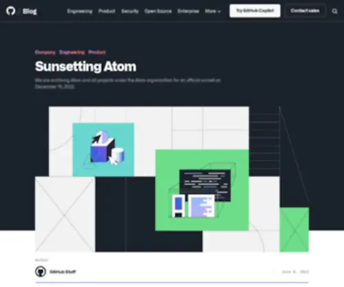 Atom.io(The GitHub Blog) Screenshot