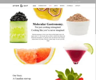 Atomandeat.com(Molecular gastronomy) Screenshot