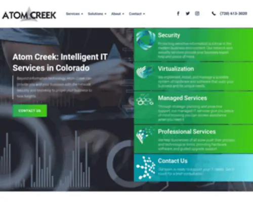 Atomcreek.com(Atom creek) Screenshot