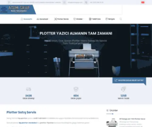 AtomGrup.com(Plotter Yazıcı Ozalit Makinası Satış Servis) Screenshot
