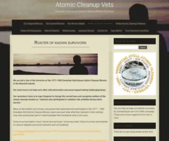 AtomiccleanupVets.com(Enewetak Atoll Atomic Debris Cleanup Mission Survivors) Screenshot