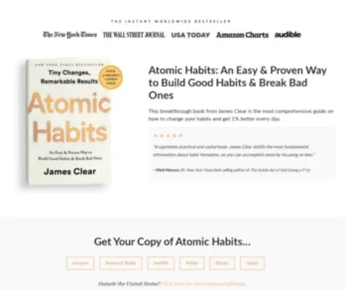 Atomichabits.com(Atomic Habits) Screenshot