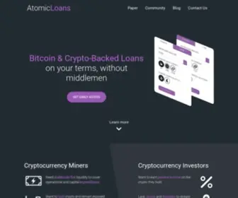 Atomicloans.io(Leverage crypto without middlemen) Screenshot