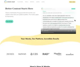 Atomicreach.com(Atomic AI) Screenshot