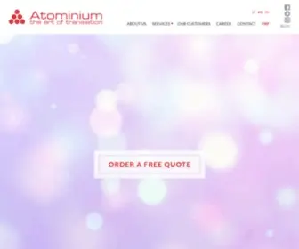 Atominium.com(Specialist Translation Agency) Screenshot