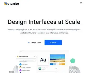 Atomizedesign.com(Atomize Design System) Screenshot
