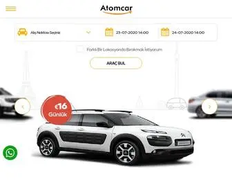 Atomrentacar.com(Kayseri'de ucuz araba kiralama fırsatlar bulun) Screenshot