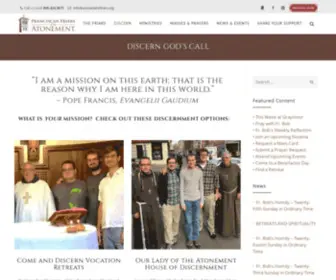 Atonementfriarsvocations.org(Discern God's Call) Screenshot