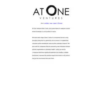 Atoneventures.com(At One Ventures) Screenshot