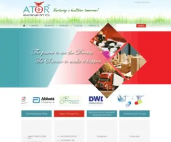 Atorhealthcare.com(Pharmaceutical Distributors/ Suppliers in mumbai) Screenshot