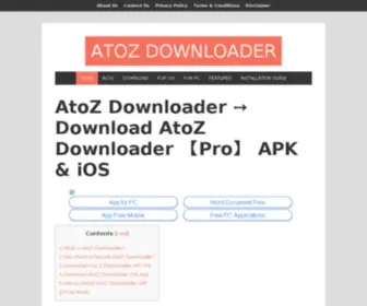 Atozdownloader.com(Atozdownloader) Screenshot