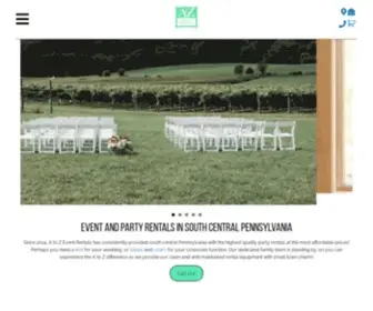 Atozeventrentalsofpa.com(Party Rentals in South Central PA) Screenshot