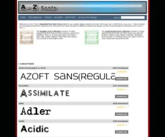 AtozFonts.com(A to Z Fonts) Screenshot