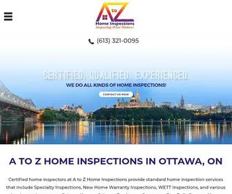 Atozhomeinspections.ca(A to Z Home Inspections) Screenshot