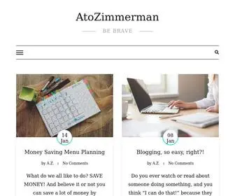 Atozimmerman.com(Be Brave) Screenshot