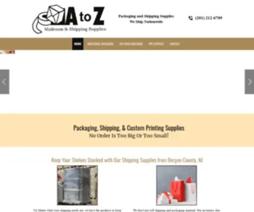 Atozmailroom.com(Shipping Supplies) Screenshot