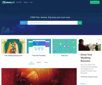 Atozpsd.com(AtoZ Psd Free Downloads) Screenshot
