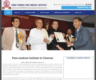 Atpmi.in(ANNAI THERASA PARA MEDICAL INSTITUTES) Screenshot