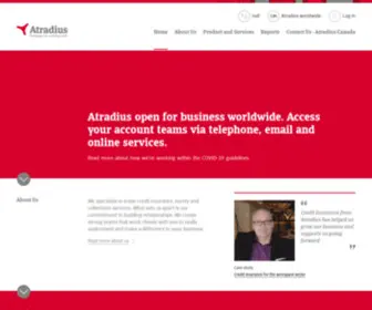 Atradius.ca(Welcome Atradius Canada) Screenshot