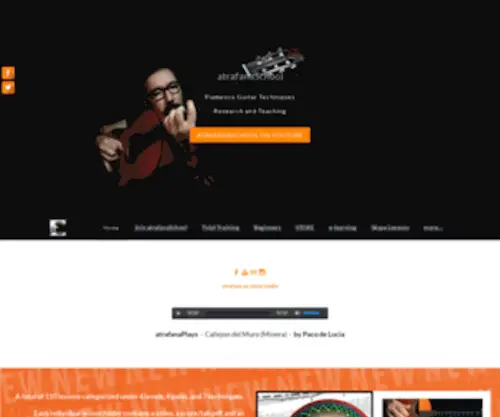 Atrafana.com(Flamenco Guitar Techniques Research and Teaching) Screenshot