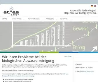 Atres-Group.com(Biogas Analyse und Anaerob Technik) Screenshot