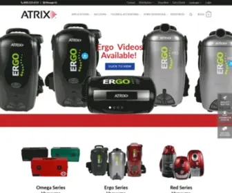 Atrix.com(Atrix is the leading manufacturer of portable industrial vacuums with ultrafine filtration) Screenshot