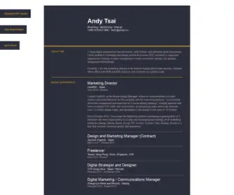 Atsai.info(Andy Tsai CV) Screenshot