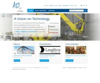 Atsgroep.be(ATS Groep is een multidisciplinaire technologiegroep) Screenshot