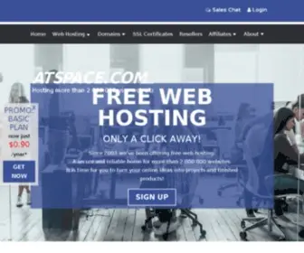 Atspace.cc(Free Web Hosting for Life) Screenshot