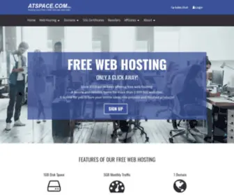 Atspace.tv(Free unlimited web hosting) Screenshot