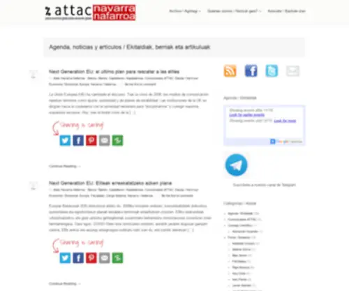 Attac-NA.org(Attac Navarra Nafarroa) Screenshot