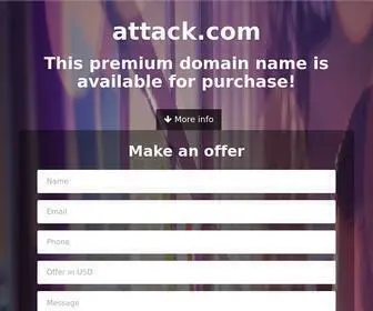 Attack.com(Domain name is for sale) Screenshot