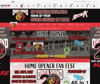 Attackhockey.com(Official site of the Owen Sound Attack) Screenshot