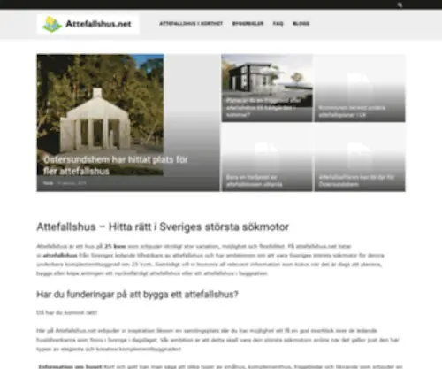 Attefallshus.net(Sveriges största samling av attefallshus) Screenshot