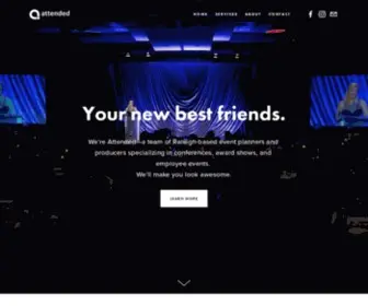 Attendedevents.com(Raleigh Event Planning and Production Company) Screenshot