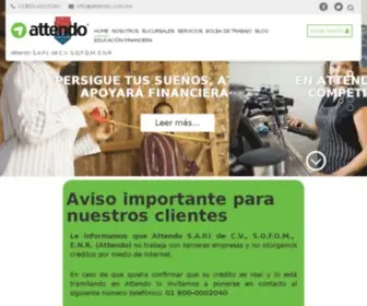 Attendo.com.mx(Inicio) Screenshot