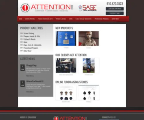 Attentionink.com(Screen Print) Screenshot